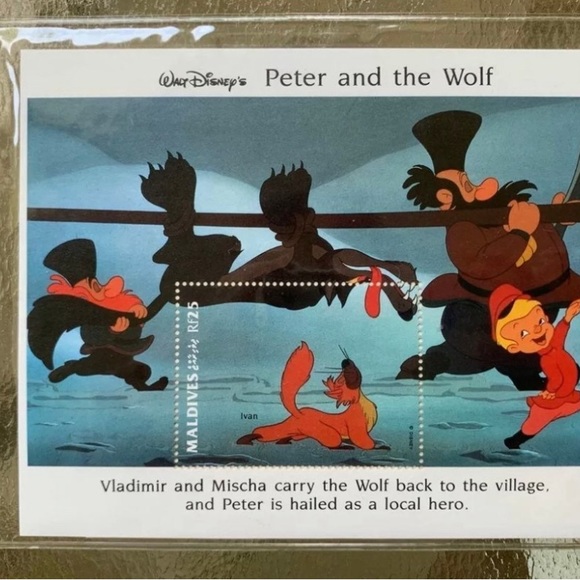DISNEY Peter and the Wolf Collectible Stamps - Picture 1 of 2